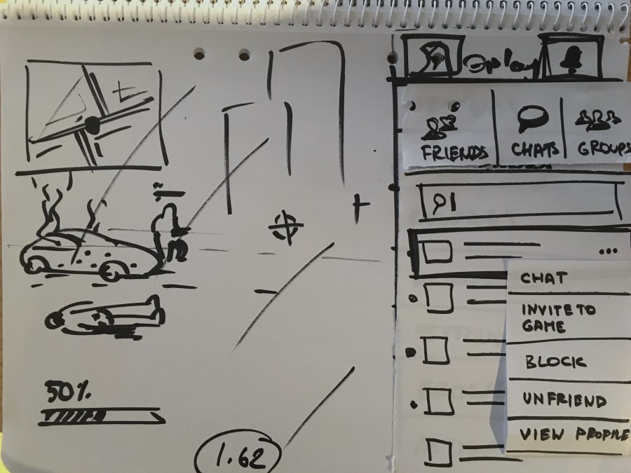 Design sprint artefact: paper prototype